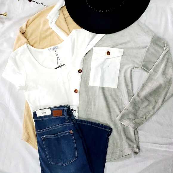 Colorblock spring shacket - Picture 2 of 2